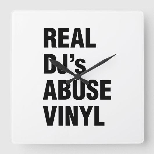 DJの実在ABUSE VINYL スクエア壁時計 (正面)