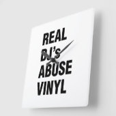 DJの実在ABUSE VINYL スクエア壁時計 (傾斜)