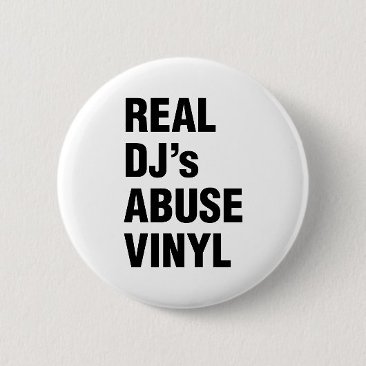 DJの実在ABUSE VINYL 缶バッジ (正面)