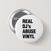 DJの実在ABUSE VINYL 缶バッジ (正面&裏面)