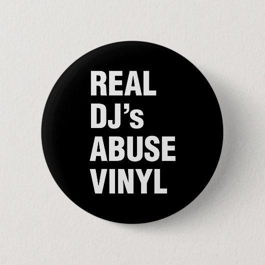 DJの実在ABUSE VINYL 缶バッジ (正面)