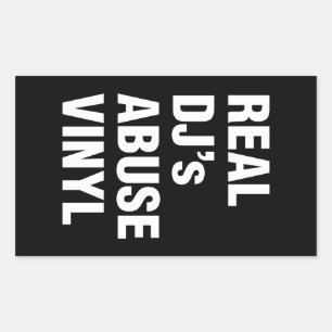 DJの実在ABUSE VINYL 長方形シール