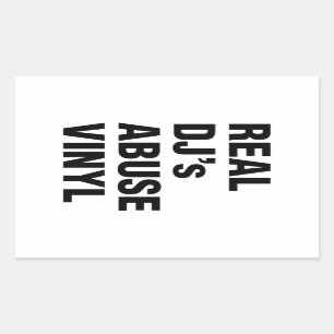 DJの実在ABUSE VINYL 長方形シール