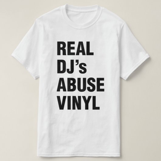 DJの実在ABUSE VINYL Tシャツ (デザイン正面)