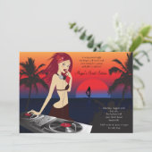 DJの美しいのパーティの招待状 招待状 (スタンド正面)