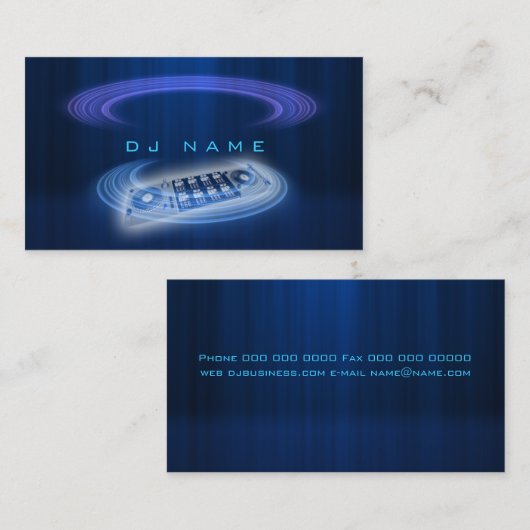 Djの青 名刺 (正面/裏面)