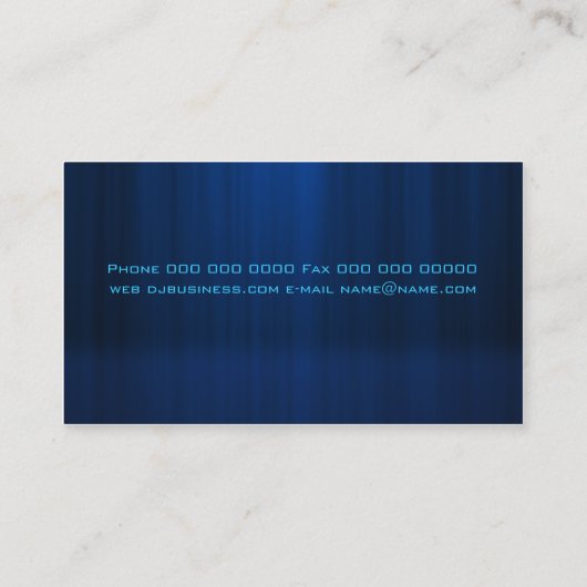 Djの青 名刺 (裏面)