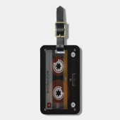 DJの音楽カセットのMixTapeレトロLauggageのラベル ラゲッジタグ (正面縦)