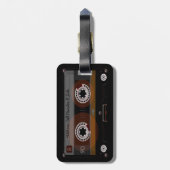 DJの音楽カセットのMixTapeレトロLauggageのラベル ラゲッジタグ (裏面縦)