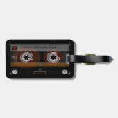 DJの音楽カセットのMixTapeレトロLauggageのラベル ラゲッジタグ (裏面横)