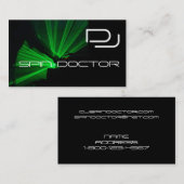 DJの音楽業界は黒い緑を梳きます 名刺 (正面/裏面)