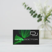 DJの音楽業界は黒い緑を梳きます 名刺 (スタンド正面)