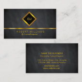 DJのDJのプロフェッショナルのばら色の金ゴールドののど音楽 名刺 (正面/裏面)