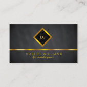 DJのDJのプロフェッショナルのばら色の金ゴールドののど音楽 名刺 (正面)