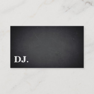DJのDJの専門のはっきりしたな文字のカッコいいの黒のモダン 名刺