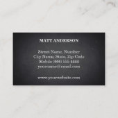 DJのDJの専門のはっきりしたな文字のカッコいいの黒のモダン 名刺 (裏面)