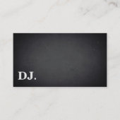 DJのDJの専門のはっきりしたな文字のカッコいいの黒のモダン 名刺 (正面)
