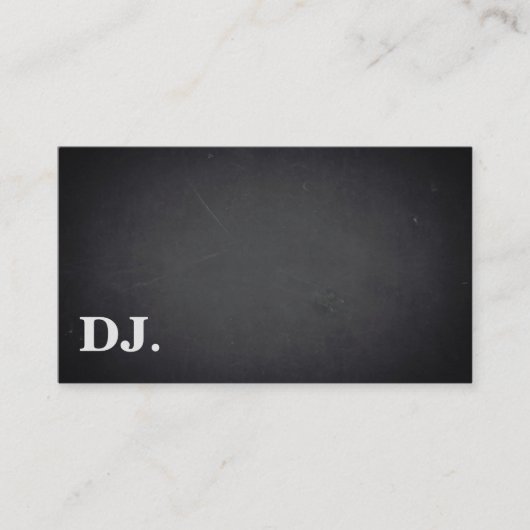 DJのDJの専門のはっきりしたな文字のカッコいいの黒のモダン 名刺 (正面)