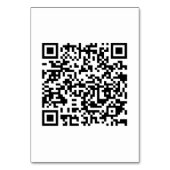 DJのQRコードを搭載したテーブルカード3.5インチx 5インチ テーブルナンバー (正面)