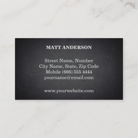 DJはっきりしたクール文字モダン 名刺 (裏面)