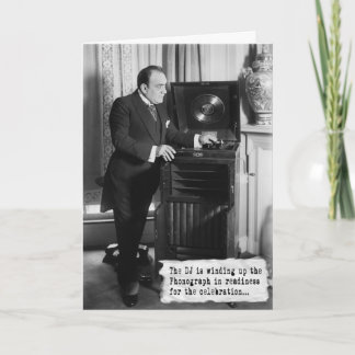 DJはレトロな誕生日カード カード