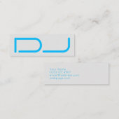 DJは巨大に立てますロゴのスタイルを付けます スキニー名刺 (正面/裏面)