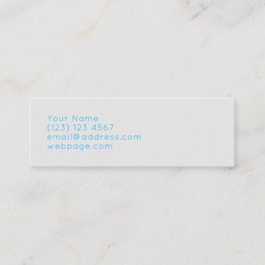 DJは巨大に立てますロゴのスタイルを付けます スキニー名刺 (裏面)