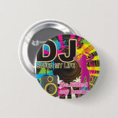 DJは私の生命を救いました 缶バッジ (正面&裏面)