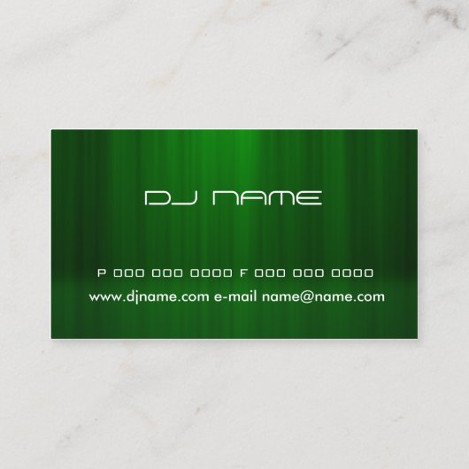 DJは緑化します 名刺 (裏面)