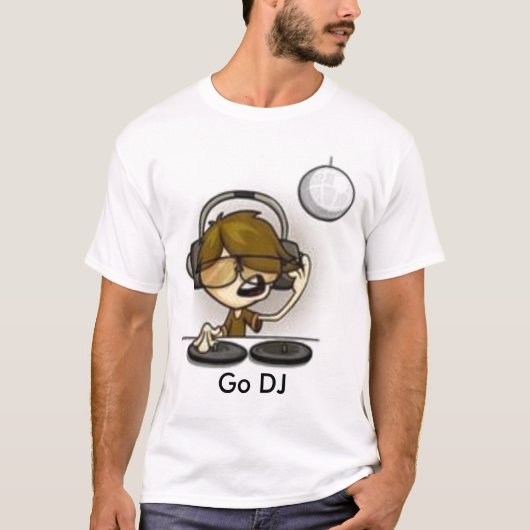 djは、DJ行きます Tシャツ (正面)