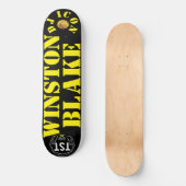 DJアイコンWINSTON BLAKE 8 1/4"スケートボードデッキ スケートボード (正面)