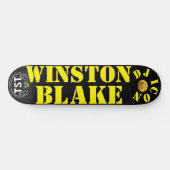 DJアイコンWINSTON BLAKE 8 1/4"スケートボードデッキ スケートボード (横)
