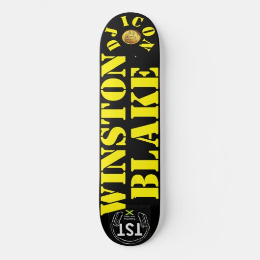 DJアイコンWINSTON BLAKE 8 1/4"スケートボードデッキ スケートボード (正面)