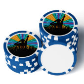 DJイラストレーションカスタムモノグラムトランプのポーカーチップ ポーカーチップ (コレクション)