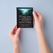 DJオンステージ、DJ、クラブイベント広告ズ チラシ (手)