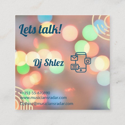 DJカスタマイズ名刺  スクエア名刺 (裏面)
