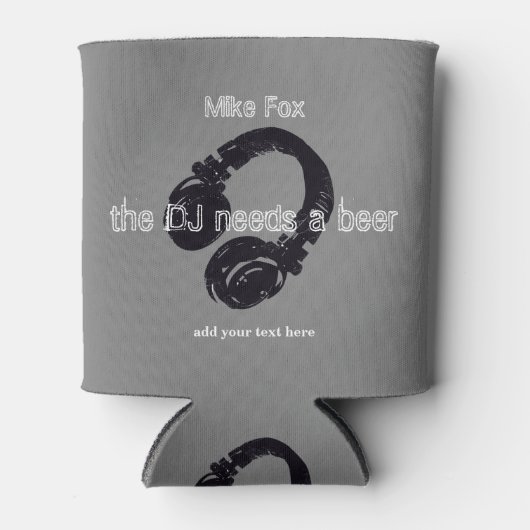 djカスタム缶クーラーとヘッドホン 缶クーラー (正面)