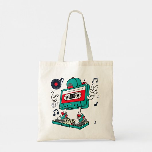 DJカセットテープ トートバッグ (裏面)
