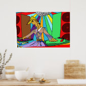 DJカラフルスケッチ ポスター (キッチン)