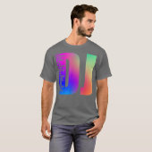 DJカラー – ミュージックビートディスクジョッキー Tシャツ (正面フル)