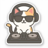 DJカリコ猫のミックストラック シール (正面)