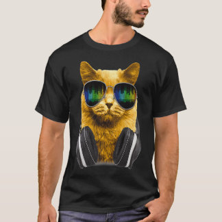 DJキャットクール子猫とサングラスギフトfor Cat Tシャツ