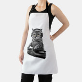 DJキャットスクラッチビニール_1 エプロン (インサイチュ)