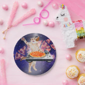 DJキャットターンテーブルミキサー ペーパープレート (パーティー)