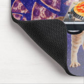 DJキャットターンテーブルミキサー マウスパッド (コーナー)