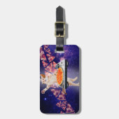 DJキャットターンテーブルミキサー ラゲッジタグ (正面縦)