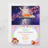 DJキャットターンテーブルミキサー 招待状 (正面)