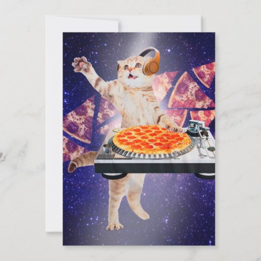 DJキャットターンテーブルミキサー 招待状 (裏面)