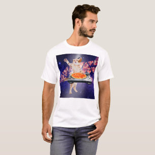 DJキャットターンテーブルミキサー Tシャツ