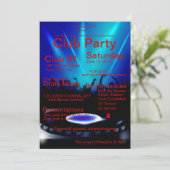 DJクラブパーティの招待状 招待状 (スタンド正面)